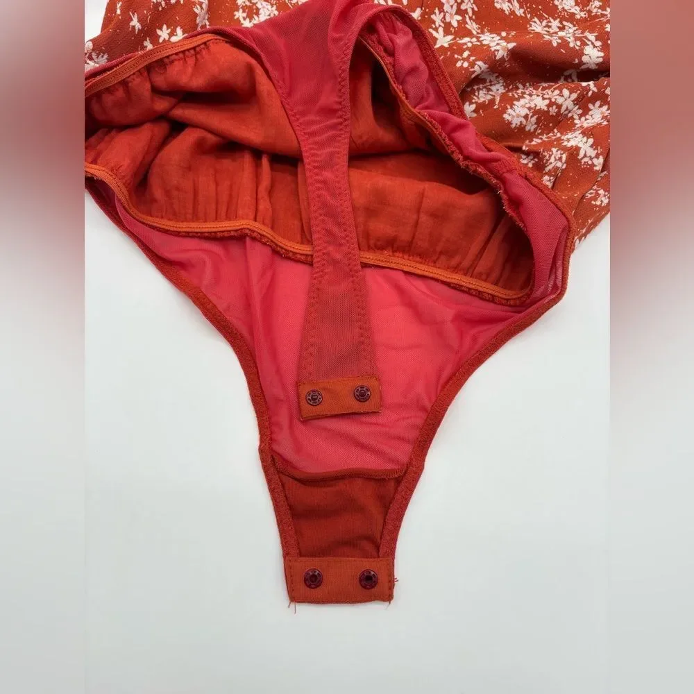 Free People Floral Bodysuit